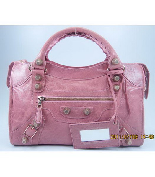 Balenciaga Giant City borsa in rosa agnello